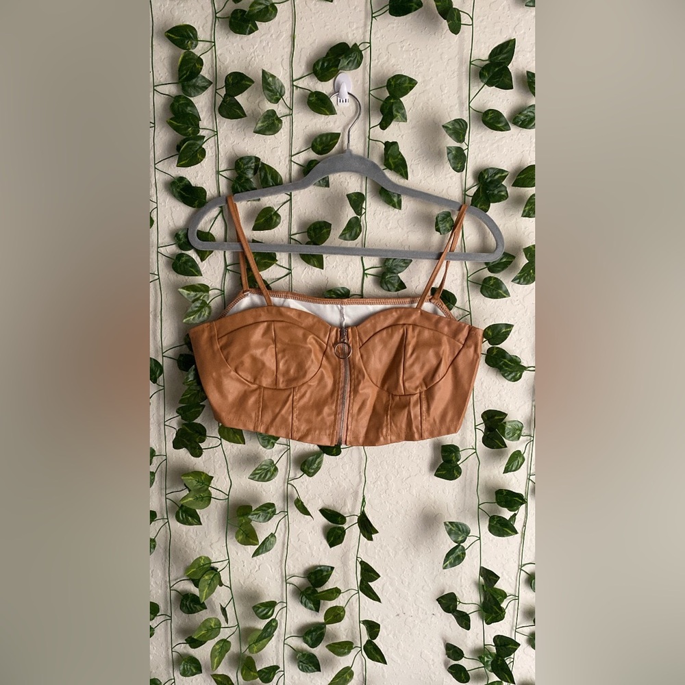 Tan Bustier Top